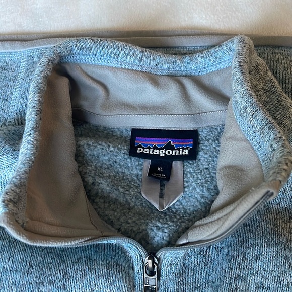 Patagonia Better Sweater 1/4 Zip Pullover Size XL Heather Blue Gray Women - Picture 6 of 16